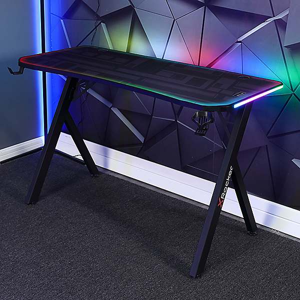 X Rocker Lumio Gaming Desk with RGB Neo Motion Kaleidoscope